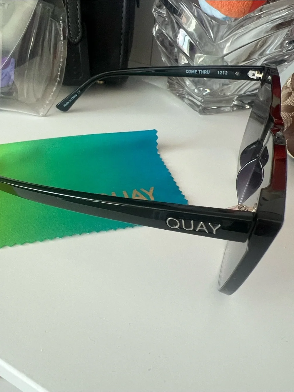 Quay Australia Black Fade Lens Cat-Eye Sunglasses